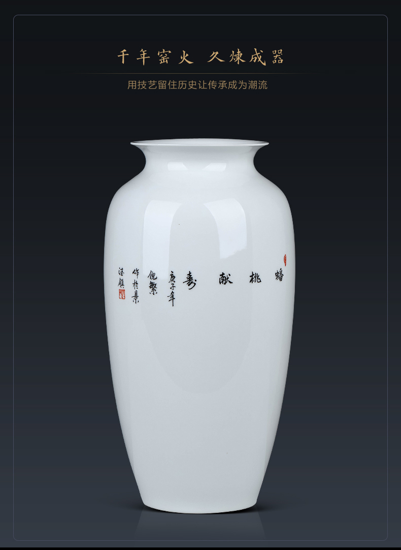 Jingdezhen ceramics hand - made thin foetus live figure powder enamel vase Chinese wine rich ancient frame sitting room adornment