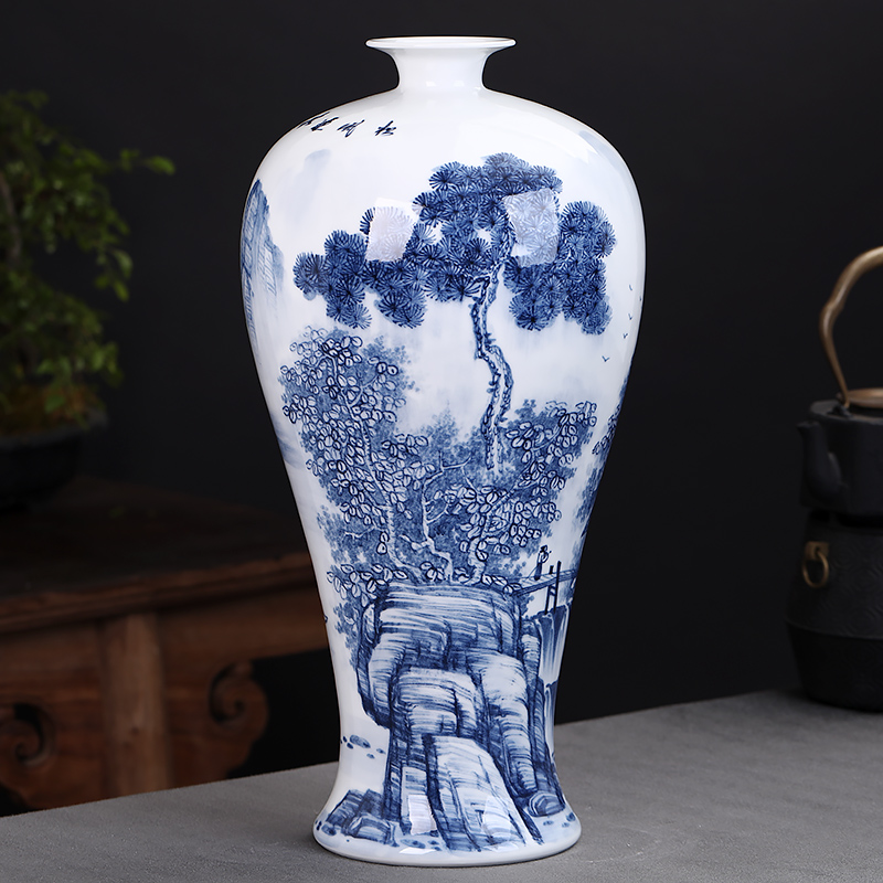 The Master of jingdezhen ceramics hand - made antique Chinese blue and white porcelain vases, flower arrangement sitting room home furnishing articles