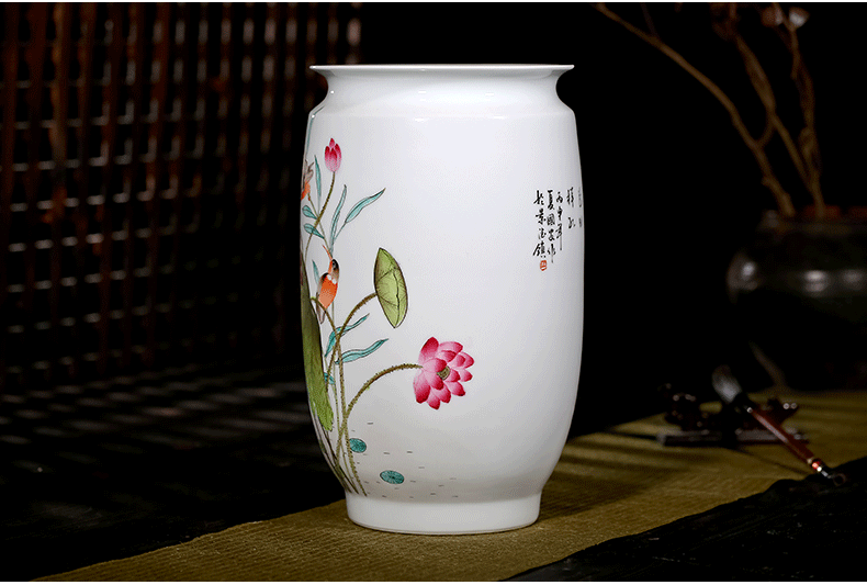 Jingdezhen ceramics Xia Guoan famous modern Chinese hand - made vases, flower arrangement sitting room adornment is placed