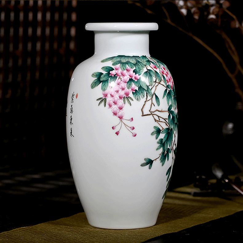 The Master of jingdezhen ceramics hand - made pastel sabingga sukdun dergici jimbi vases, flower arranging rich ancient frame sitting room porch place