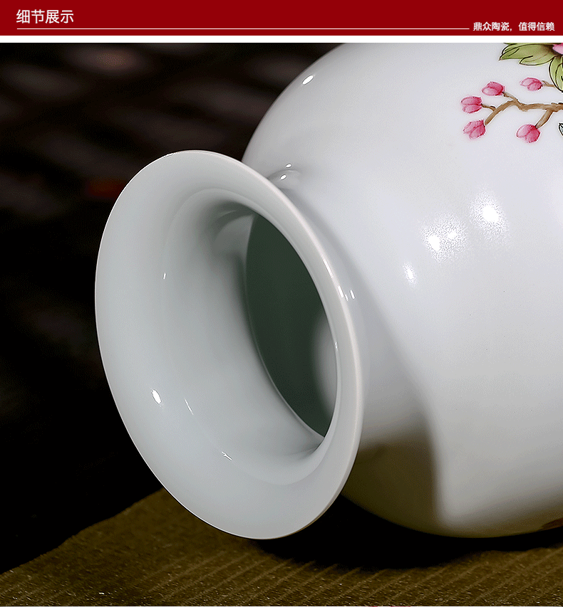 Jingdezhen ceramics celebrity virtuosi master hand - made vases furnishing articles furnishing articles sitting room adornment of new Chinese style porch