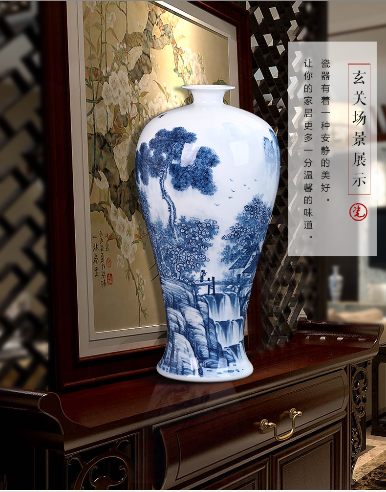 The Master of jingdezhen ceramics hand - made antique Chinese blue and white porcelain vases, flower arrangement sitting room home furnishing articles