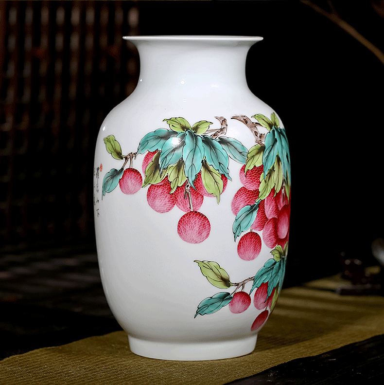 Jingdezhen ceramics powder enamel hand - made vases, flower arranging modern new Chinese style porch sitting room adornment handicraft furnishing articles