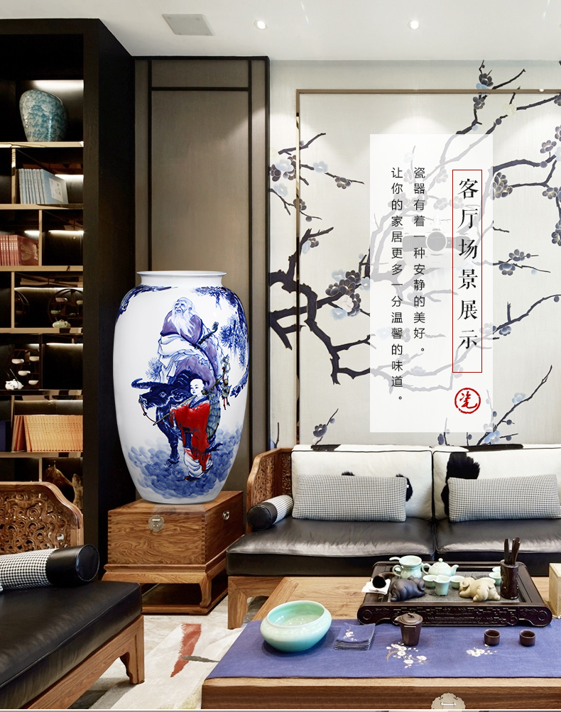 The Master of jingdezhen ceramics hand - made laozi through large vases, flower arranging Chinese sitting room porch ark, household furnishing articles