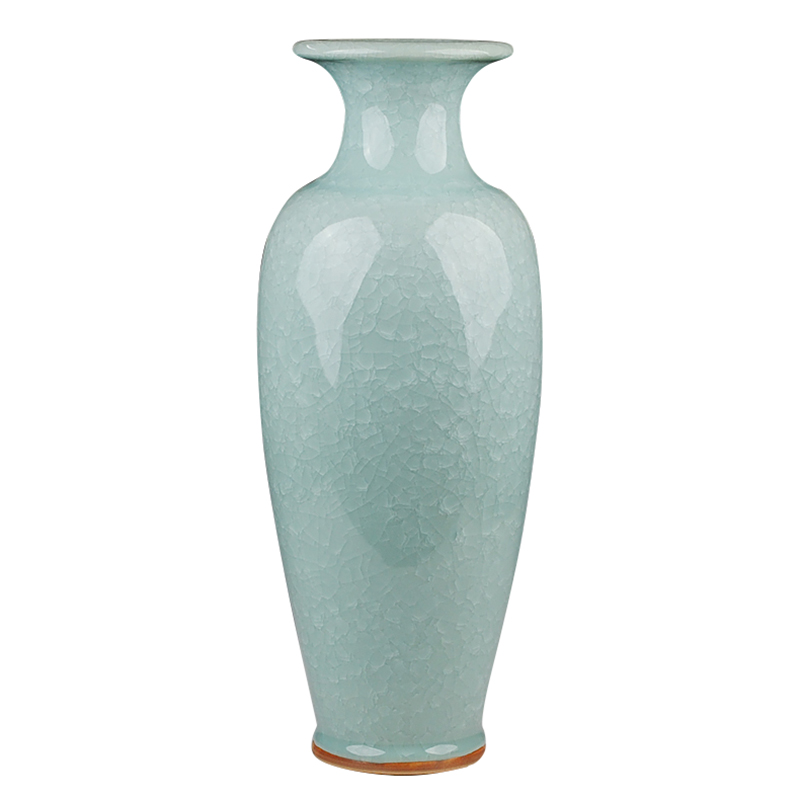 Jingdezhen ceramics archaize crack jun porcelain glaze white big vase modern living room furniture decoration pieces of borneol