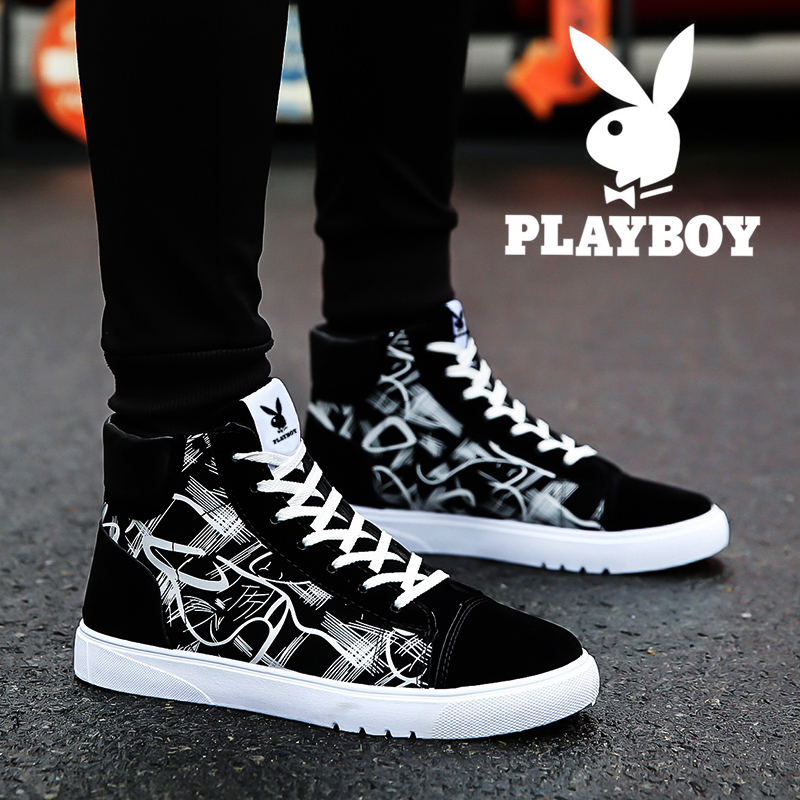 Floral Playboy Canvas Shoes Male High Cylinder 2022 Summer Board Shoes Boys Net Red High State Tide Shoes Han Version Trend 100 lap