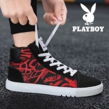 Playboy, тканевая высокая зимняя универсальная трендовая спортивная обувь для отдыха, в корейском стиле