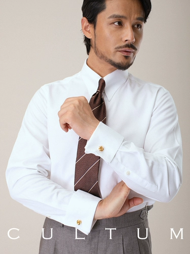 Cultum High Definition 100 Double Strand DP без железа рубашки, французские манжеты для мужчин, большой рубашка с пик-воротничками для мужчин