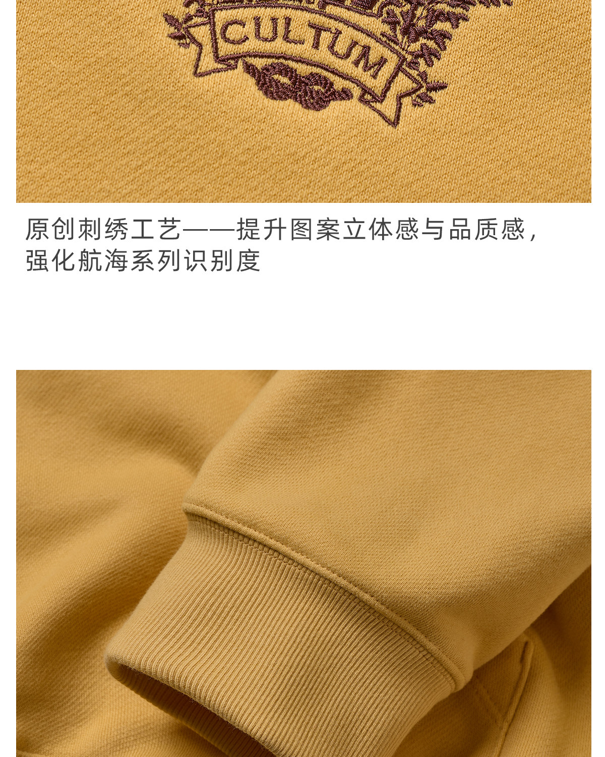 CULTUM Half-Zip Embroidered Loose Sweatshirt