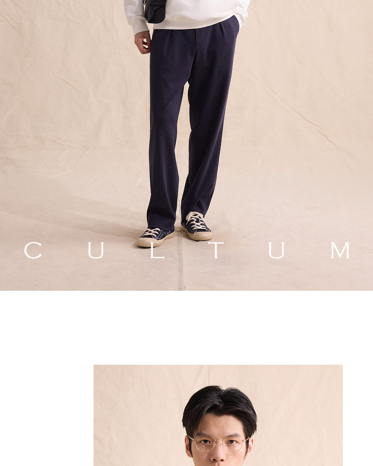 CULTUM Half-Zip Embroidered Loose Sweatshirt