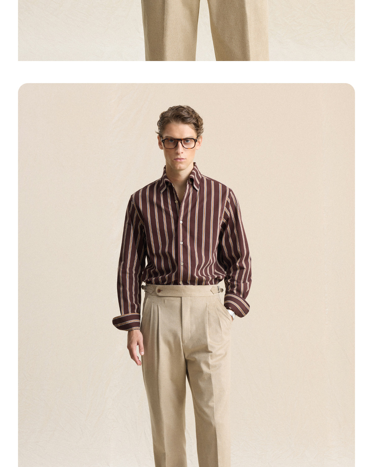 CULTUM Loose Striped Shirt
