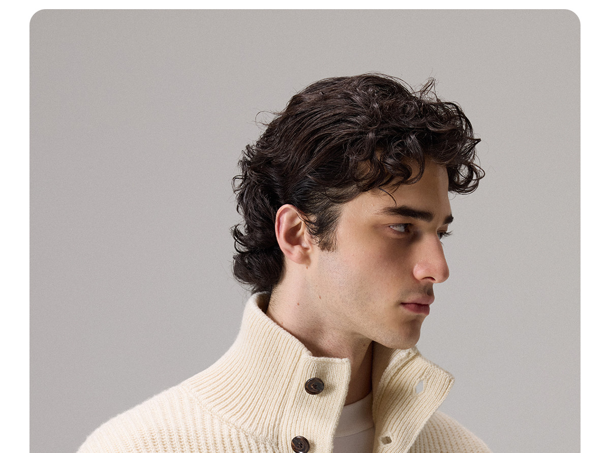 CULTUM Merino Wool Stand Collar Sweater