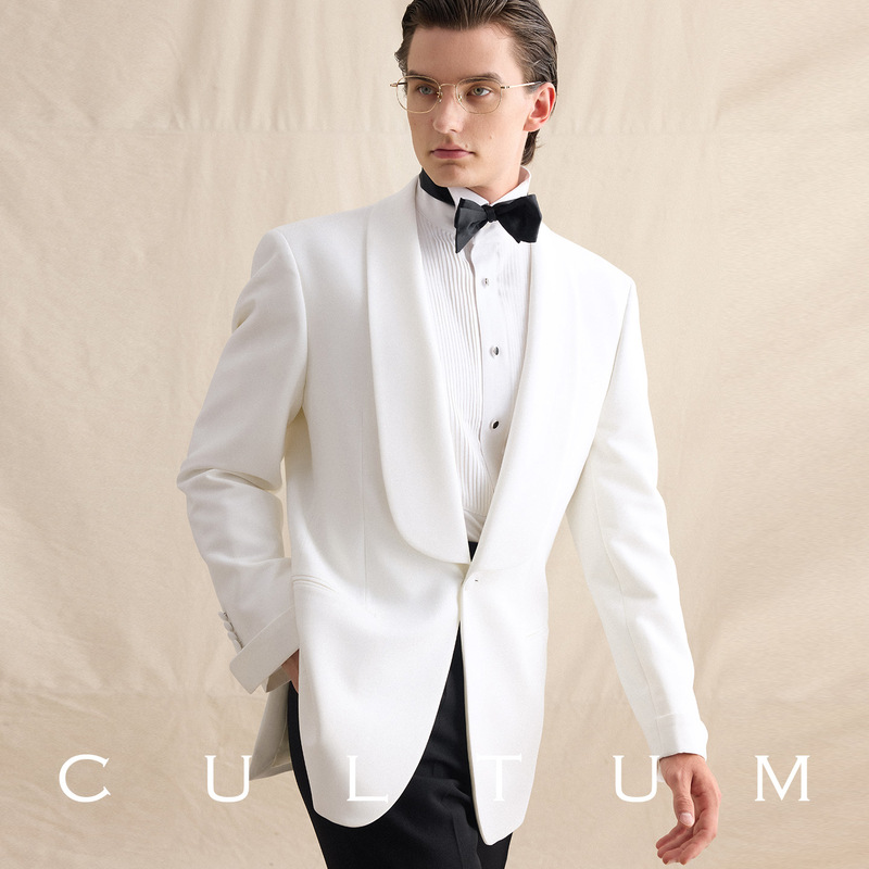 Cultum Business Gentleman Slim Fit One-Button Notch Lapel White Suit Men's Wedding Groom Formal Suit Single Suit Cultum Business Gentleman Slim Fit One-Button Notch Lapel White Suit Men's Wedding Groom Formal Suit Single Suit