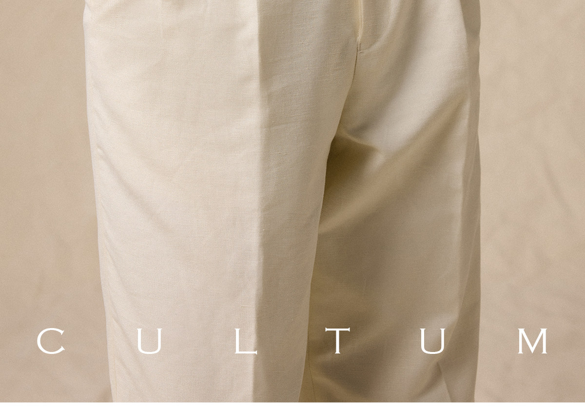 CULTUM Straight-Leg Pleated Trousers