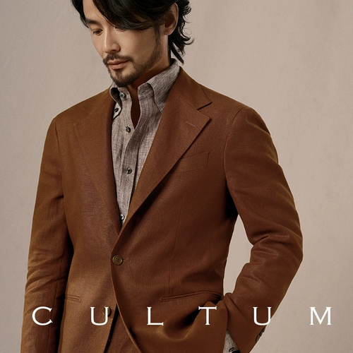 CULTUM Тонкий летний комплект для отдыха, цветной пиджак классического кроя, Франция