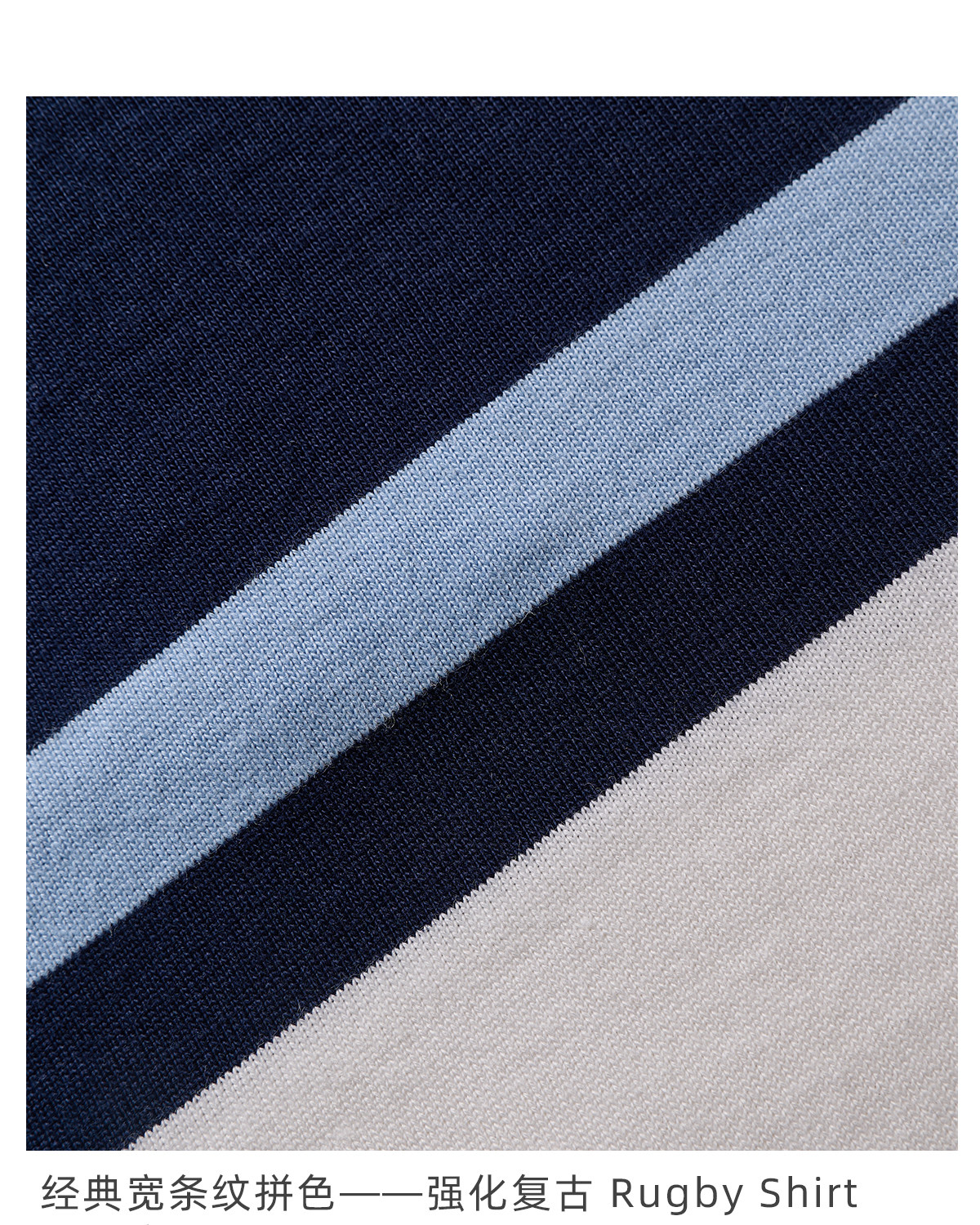 CULTUM Navy Striped Half-Placket Polo