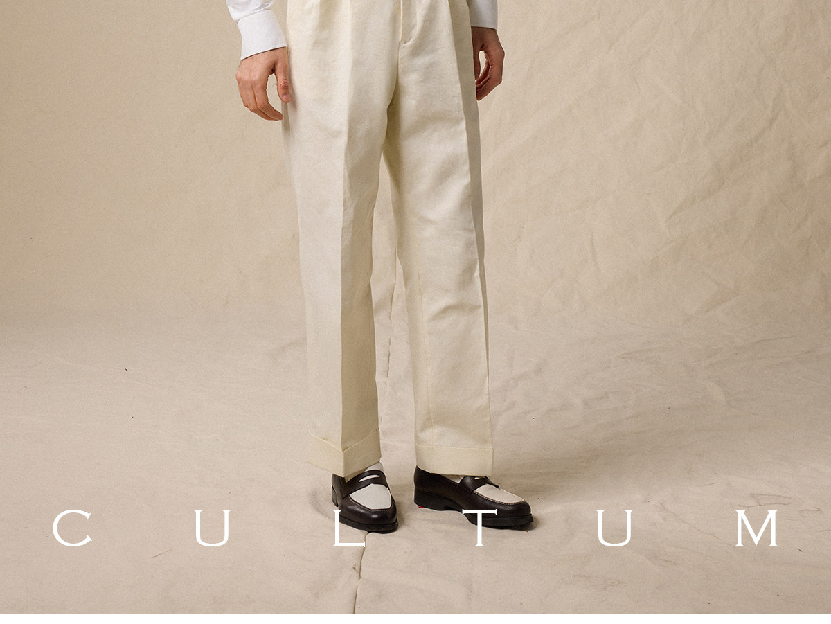 CULTUM Straight-Leg Pleated Trousers
