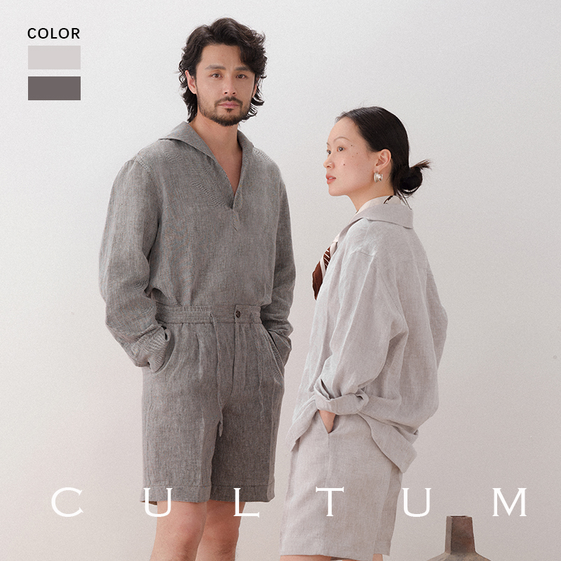 【100% French Linen】Cultum Casual Loose One-Neck Half-Open Shirt for Men, Relaxed and Comfortable Shirt 【100% French Linen】Cultum Casual Loose One-Neck Half-Open Shirt for Men, Relaxed and Comfortable Shirt