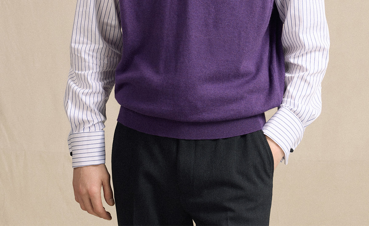 CULTUM V-Neck Knit Sweater Vest