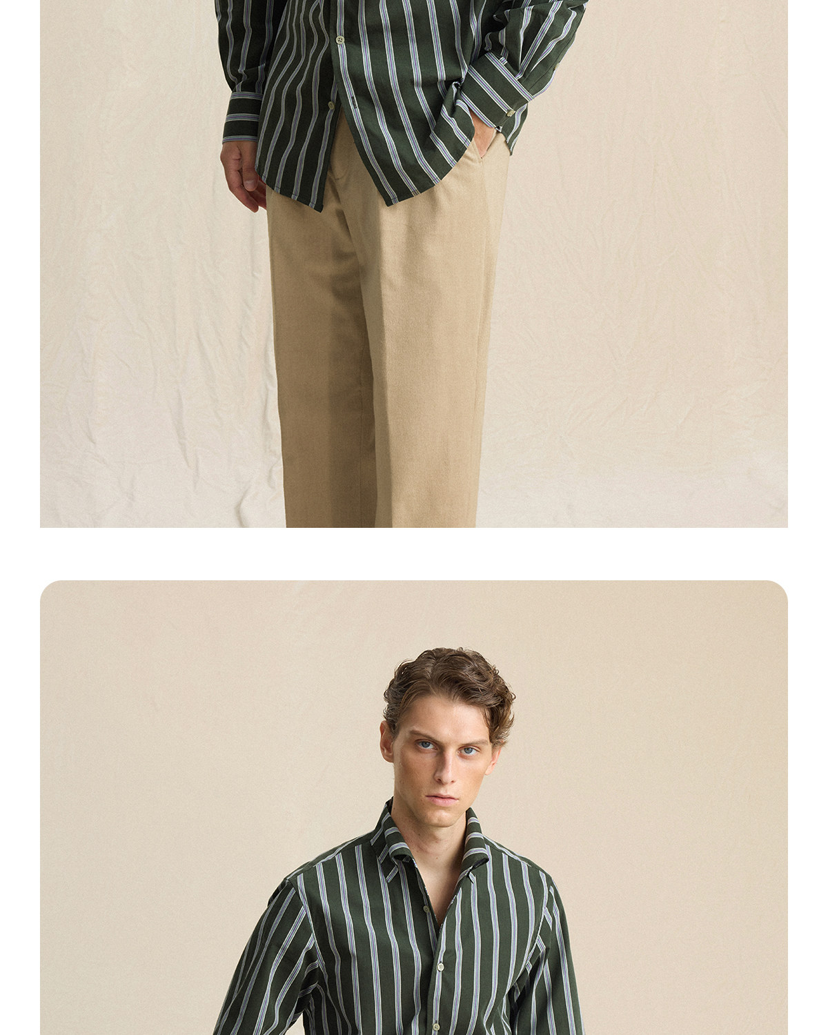 CULTUM Loose Striped Shirt