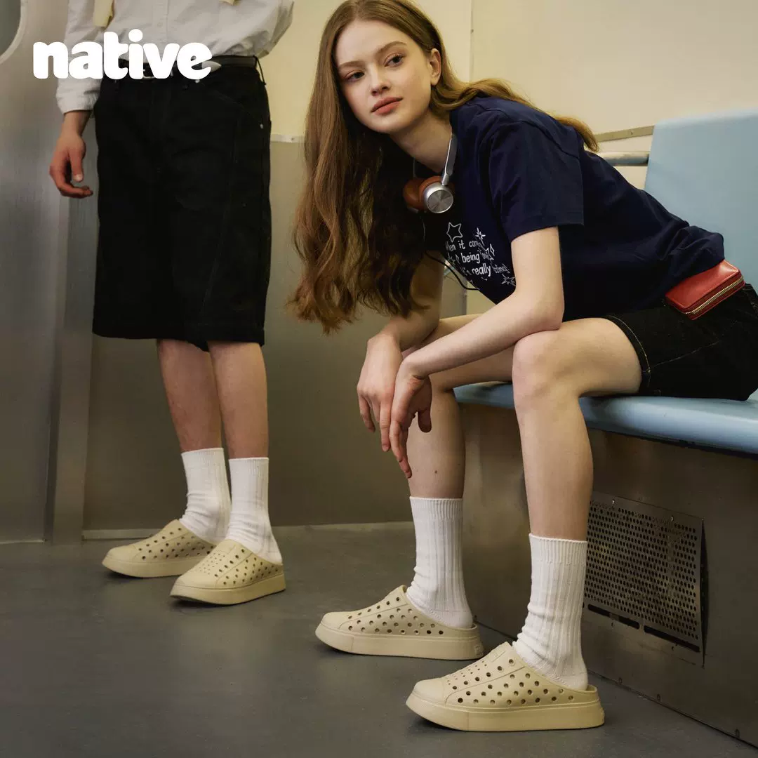 Нативные Crocs, полузамещенные сандалии, мужские туфли, модные кроссовки на толстой подошве без задника, обувь для пляжа, обувь для улицы, женские туфли