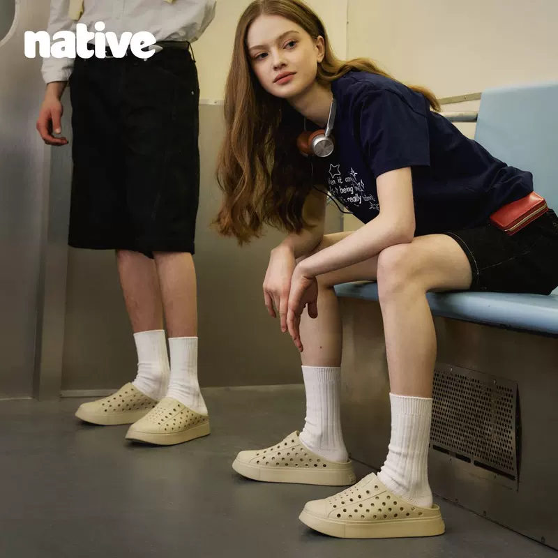 Нативные Crocs, полузамещенные сандалии, мужские туфли, модные кроссовки на толстой подошве без задника, обувь для пляжа, обувь для улицы, женские туфли