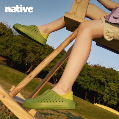 native Детские тапочки в стиле Crocs, босоножки, пляжная обувь, можно носить двумя способами