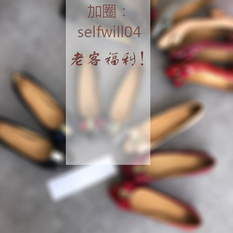 Cattle stock only sale of old guest Italian classic round head butterfly knot genuine leather shallow mouth single shoe fashion women's shoes