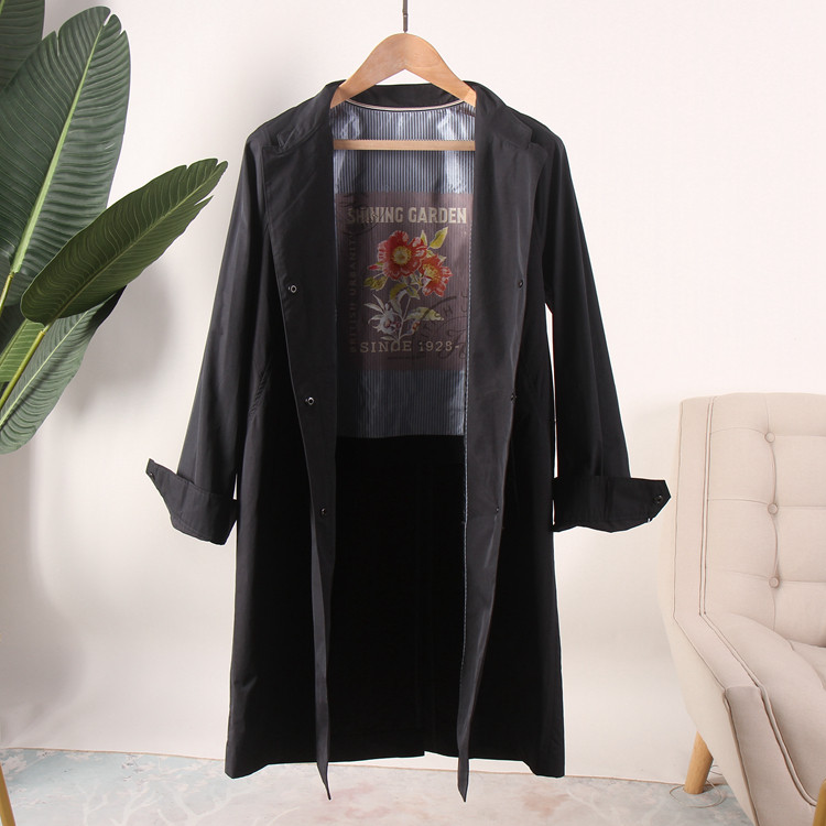 Originally praised for the details Korean autumn 21 handsome British printed thin windbreaker women's jacket 2 colors