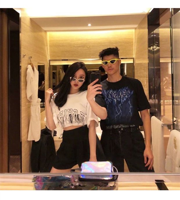 Phiên bản tiếng Hàn của kính râm retro retro retro mắt mèo nữ 2018 mới hip hop Châu Âu và Mỹ kính đỏ kính râm nữ kính cận