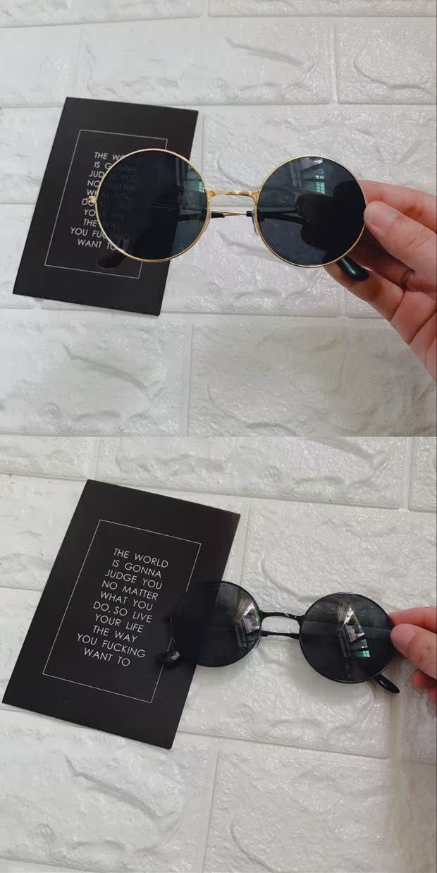 Huỳnh Hiểu Minh với cùng một đoạn kẻ phản bội kính theo phong cách Harajuku vòng retro đám cưới người đàn ông tốt nhất hoàng tử gương cá tính phù dâu kính râm mat kinh