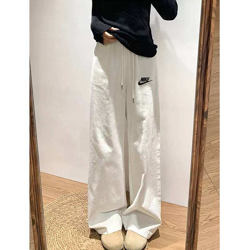 Nike Nike Women's Pants Summer 2026 New Model for Pear-Shaped Body, Versatile Sports Slimming Plus-Size Straight-Leg Casual Pants