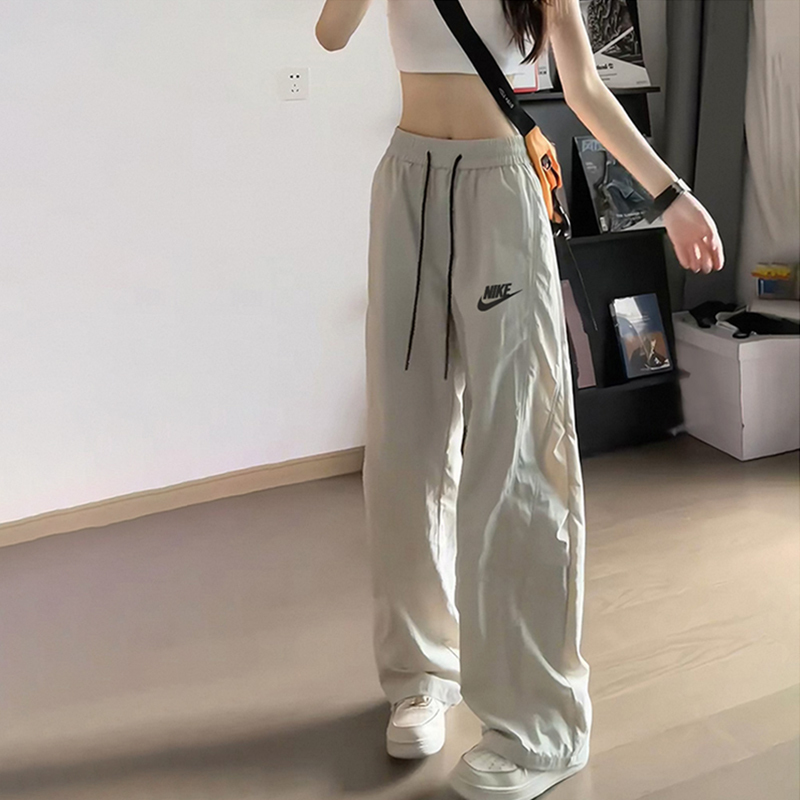Nike Women's Pants 2026 New Summer Mesh Breathable Ice Silk Lightweight American-Style Quick-Drying Sports Cargo Pants Nike Women's Pants 2026 New Summer Mesh Breathable Ice Silk Lightweight American-Style Quick-Drying Sports Cargo Pants