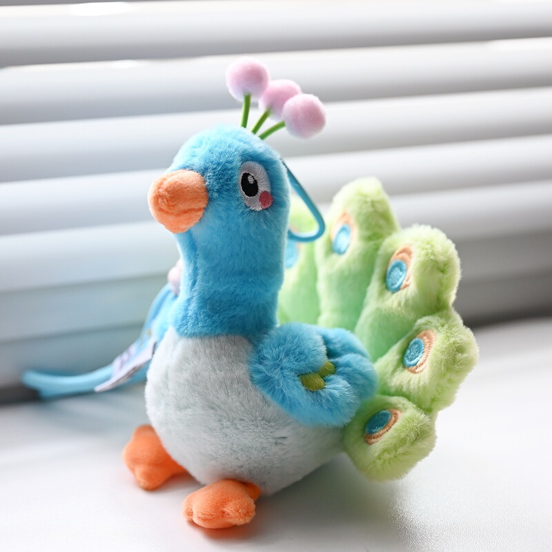 Authentic Xishuangbanna Peacock Embroidered Plush Keychain Pendant Cartoon Peacock Bag Accessory Authentic Xishuangbanna Peacock Embroidered Plush Keychain Pendant Cartoon Peacock Bag Accessory