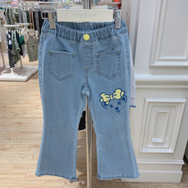 Child Clothing Spring Summer Money Girl Blue Casual Jeans Womens Baby Fashion 100 Hitch Lap Denim Pants Leather Fascia Pants