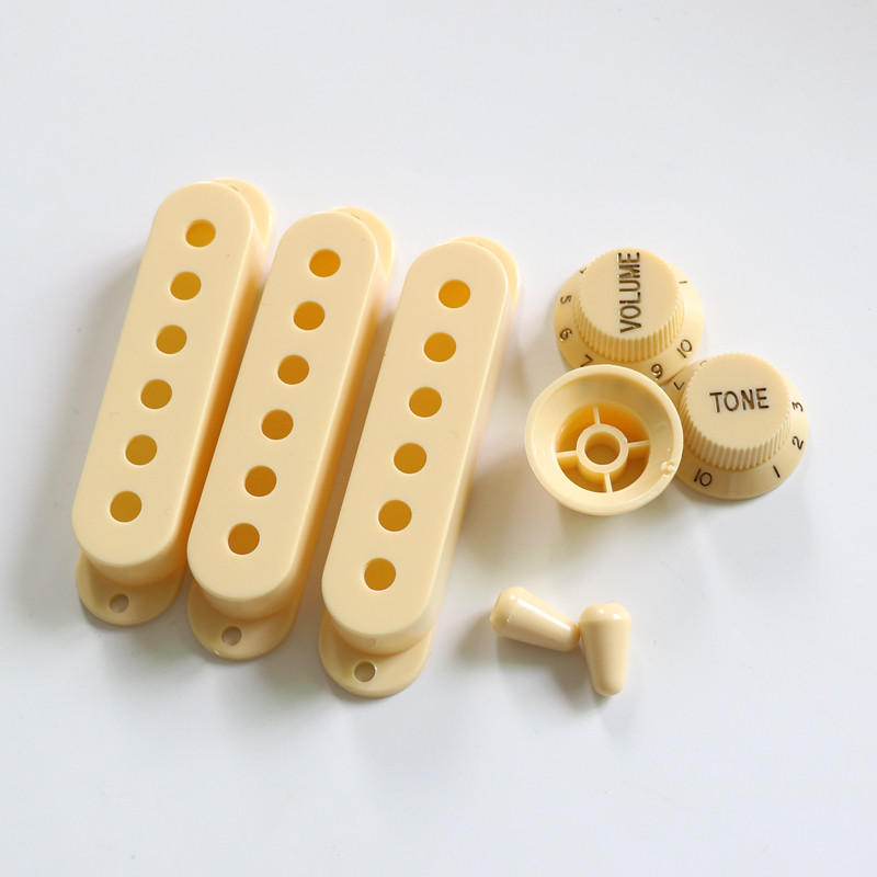 Eastern guitar accessories for ivory yellow single pickup cover Strat enclosure 48 50 52 mm hole distance replaced