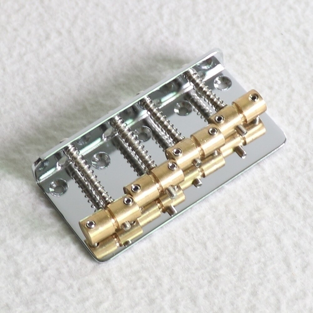 Dongli Electric Guitar Bass Bridge 4 Brass Strings 4 Strings Bass Pull String Board Xiaju DIY Accessories with Screws