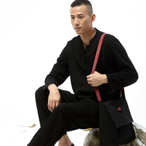 Ciyuan cloth bag new bag bag original Chinese style linen mens and womens vintage backpack shoulder bag shoulder bag