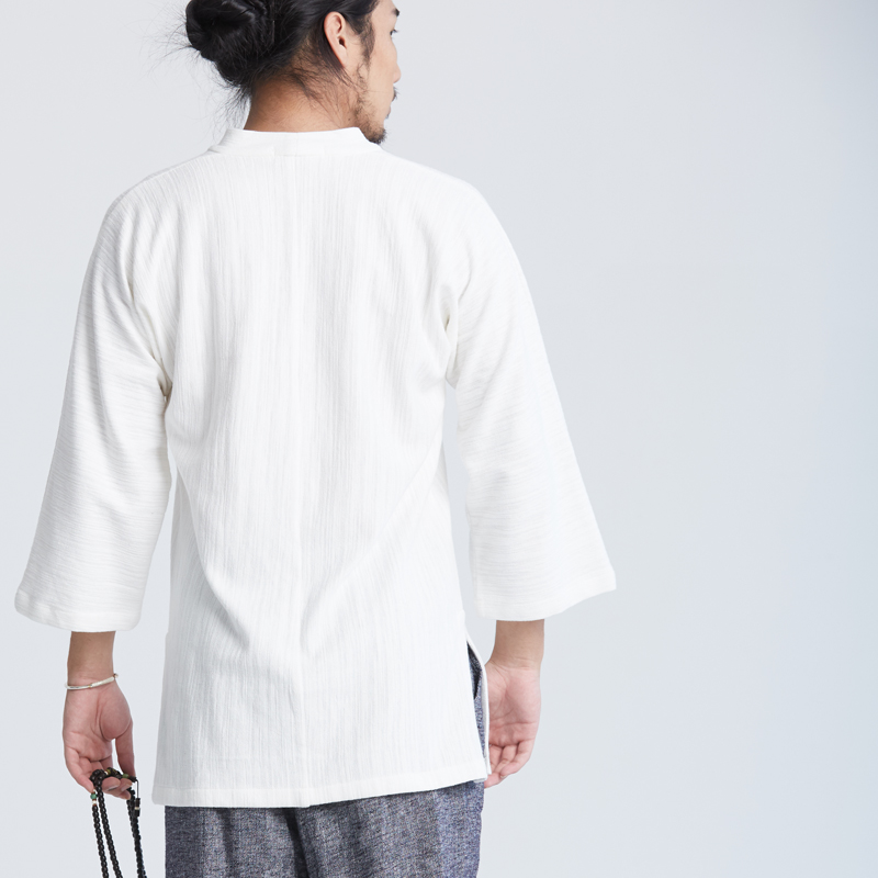 Ciyuan gốc Trung Quốc áo thun nam hàng đầu lỏng lẻo trang phục dân tộc mềm mại thiền định quần áo 60866 trang phục dân tộc