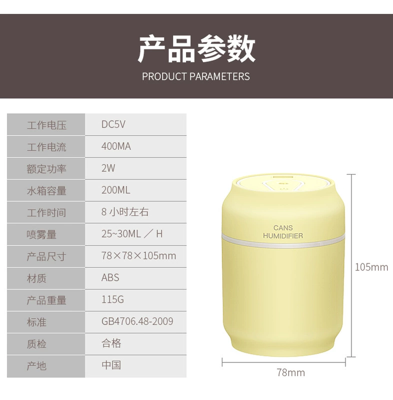 Máy tạo độ ẩm USB sáng tạo Máy làm ẩm đa năng ba trong một dành cho máy tính để bàn cách làm tăng độ ẩm không khí