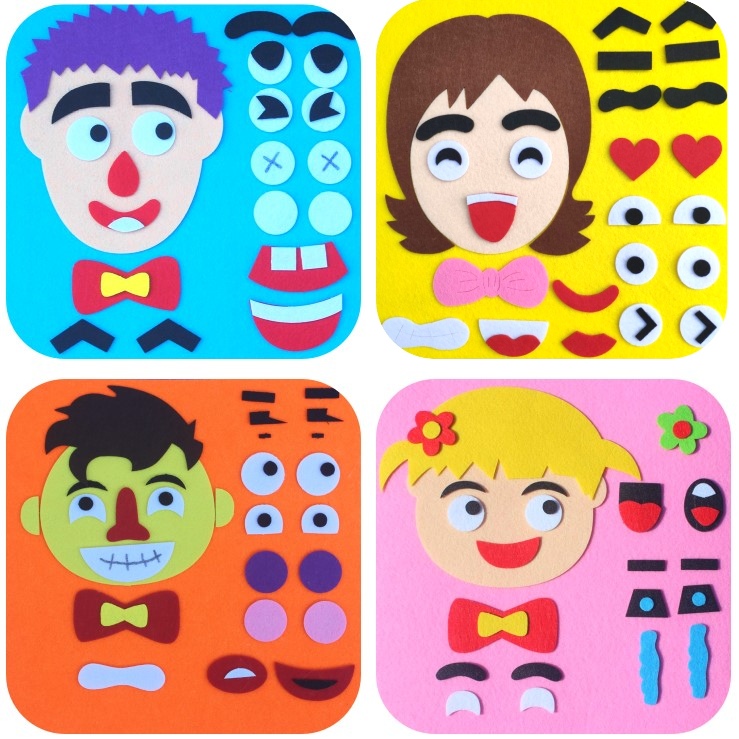 Unwoven Cloth Taught Toy Nursery Area Materials Puzzle Toy Diy Hand Awareness Five Official Transform Expression Pack