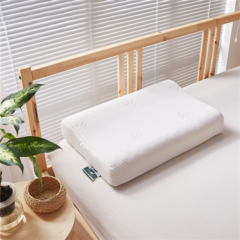Imported natural latex pillows Single double student Nursing cervical spine Adult domestic high and low pillow core pure color wave