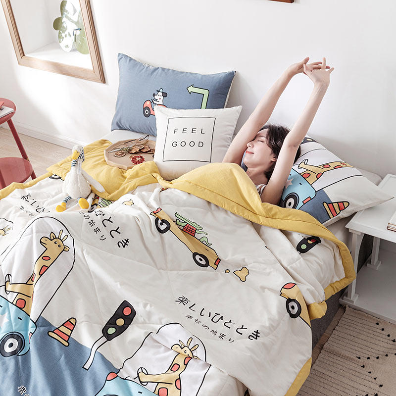 Full cotton Summer quilted by air conditioning by summer cool by 100% pure cotton quilted single double summer washable and thin children