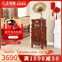 St. Linas wood phonograph European living room home vintage vinyl record player vintage record player audio ornaments