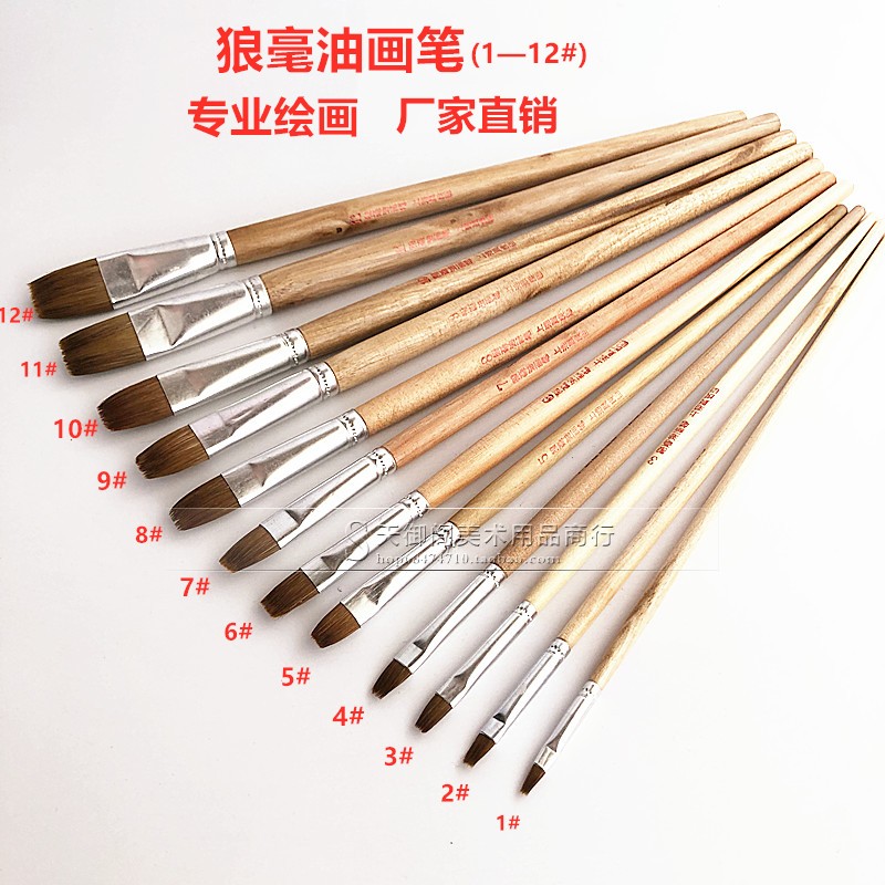 Zhou Tiger Chen Wolf Milli Oil Paintbrush Propylene Paintbrush Watercolor Pen Suit Pen Watercolor Pen Wall Painted Buddhist Brush With Gold Pen