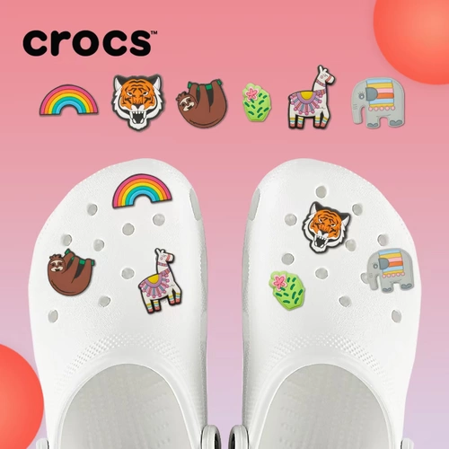 Tmall, crocs, креативные кроксы, комплект, пляжная обувь, тапочки в стиле Crocs, DIY, для влюбленных