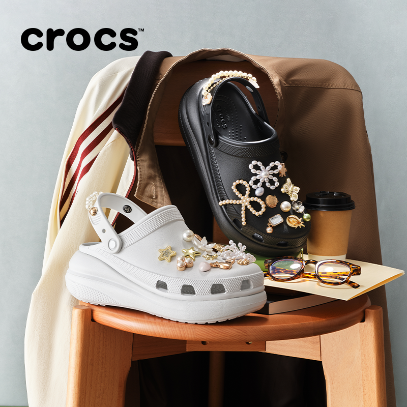 Crocs Crocs Puff Crocs, Танцзиньцзы тот же стиль Толстая подошва EVA повседневная обувь унисекс