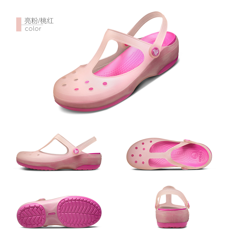 Crocs dép nữ thẻ Luo Chi giày của phụ nữ giày lỗ đáy phẳng giày bãi biển dép nữ mùa hè mặc | 11209