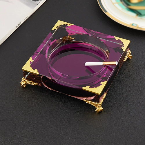 Креативная трендовая стеклянная большая пепельница для офиса, европейский стиль, делается под заказ