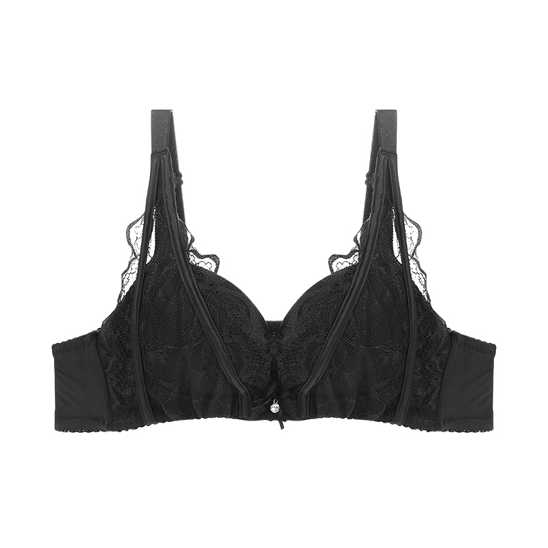 Bra cô gái nếp mỏng mùa hè sexy thép áo ngực ren ringless đồ lót trong một cốc dày của các vị thần vú nhỏ.